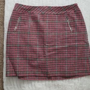 Plaid womens petite skirt